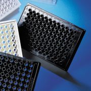 Планшет 96-луночный для ИФА, высокая адгезия, плоское дно, чёрный